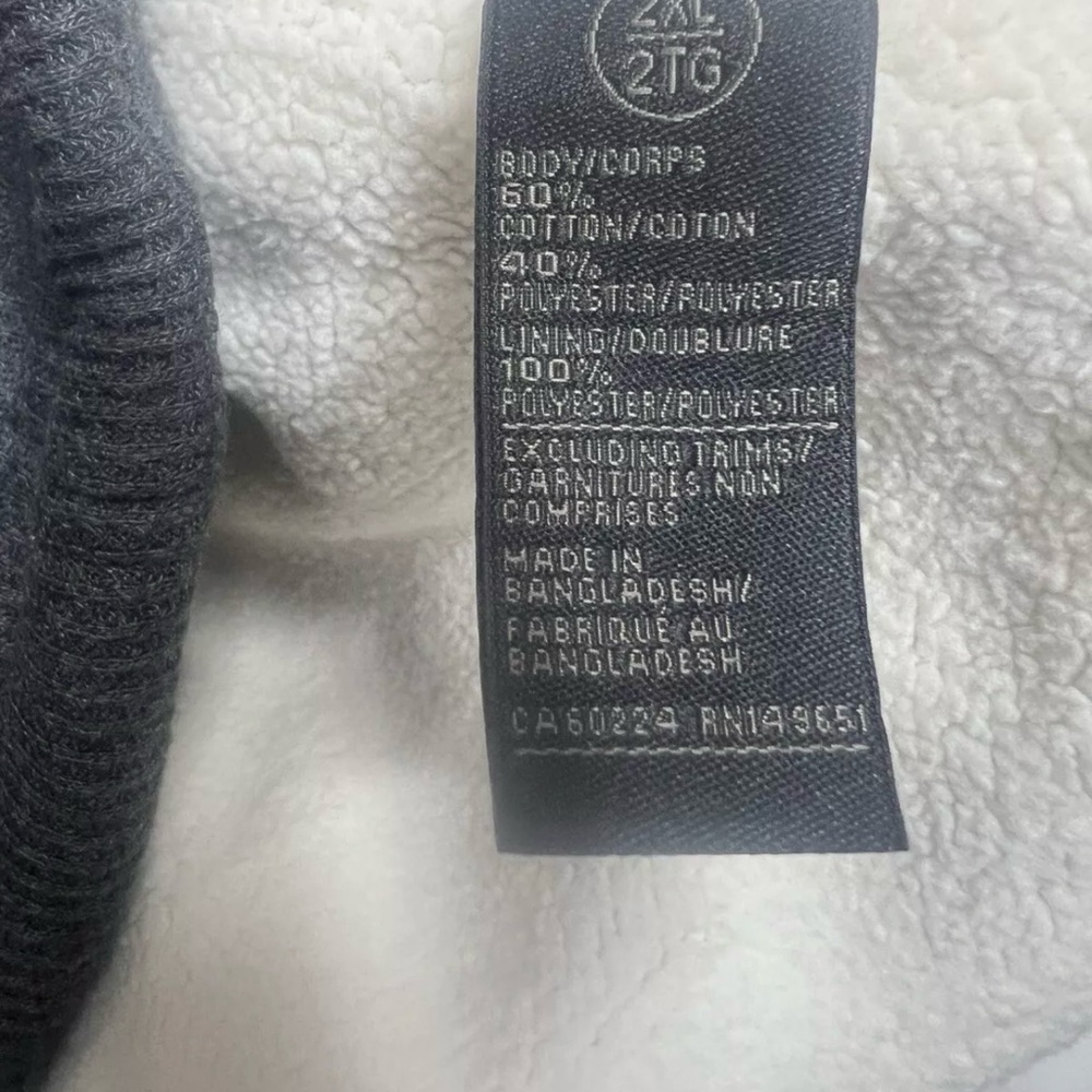 Buffalo David Bitton Steel Waffle Knit Jacket Sherpa Lined XXL Gray New - Picture 5 of 5